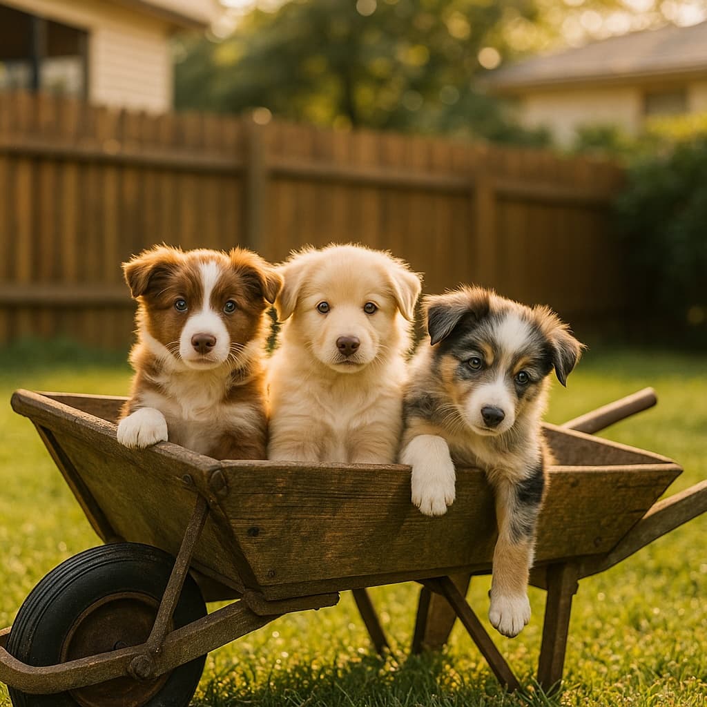 Curious puppies