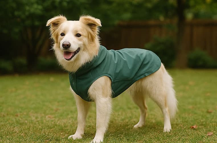 Dog in jacket